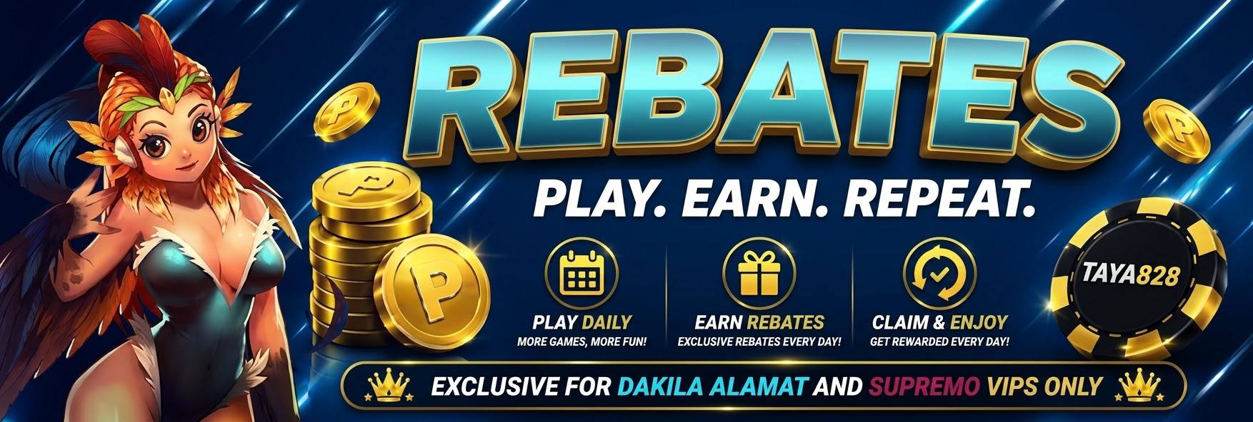 Taya828 rebates: play, earn, repeat